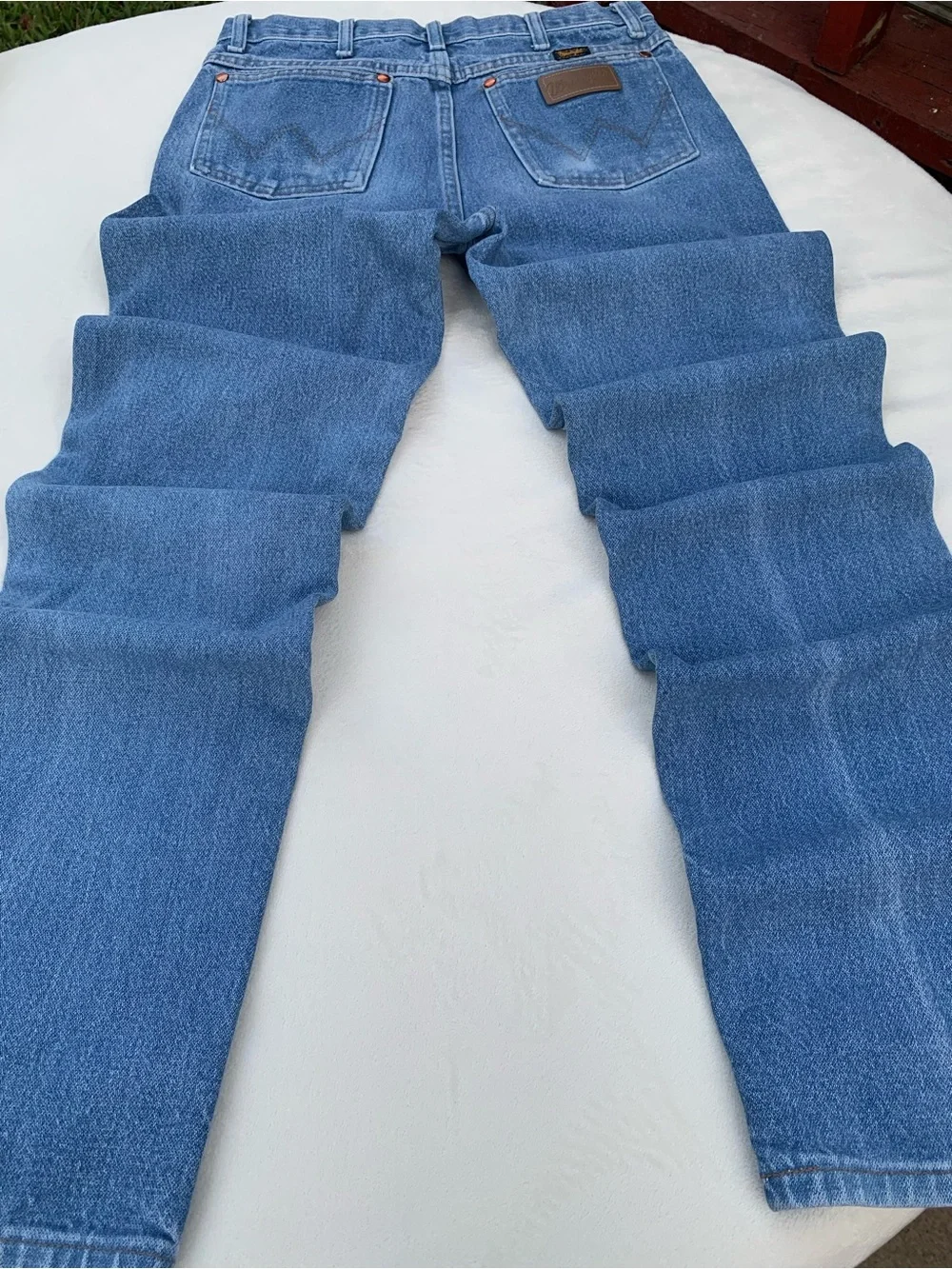 Wrangler Women's Straight-Leg Jeans in Medium Blue Denim